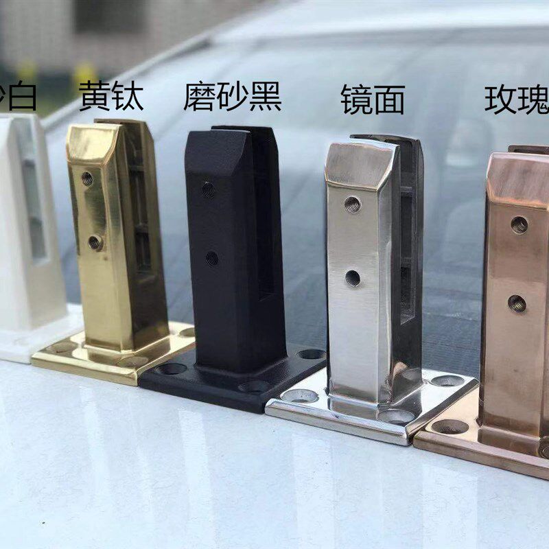 304不锈钢游泳池玻璃夹楼梯护拦玻璃固定配件沙滩立柱阳台玻璃夹