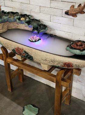 开业礼品假山流水喷泉摆件落地水景招财客厅循环水鱼缸创意加湿器