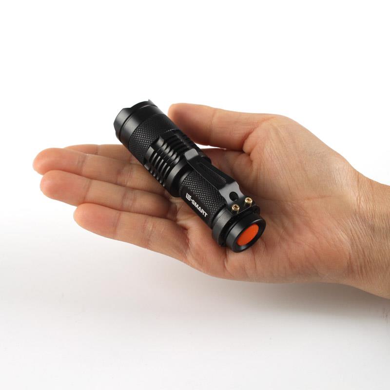 正品进口CREE Q5 袖珍微型迷你伸缩变焦可充电强光手电筒可携式远