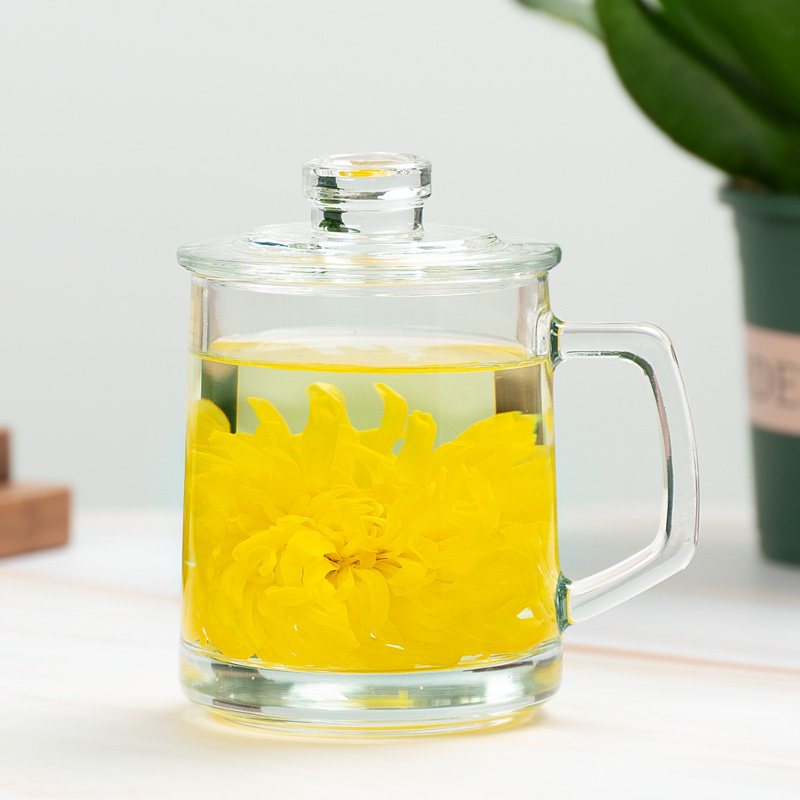 喜碧玻璃杯子家用茶杯带把喝水加厚耐热耐高温高硼硅泡茶水杯牛奶