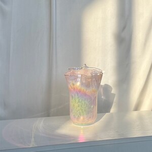 粉色珠光花瓶 手工玻璃花瓶 家居好物分享 客厅花瓶桌面花瓶 摆件