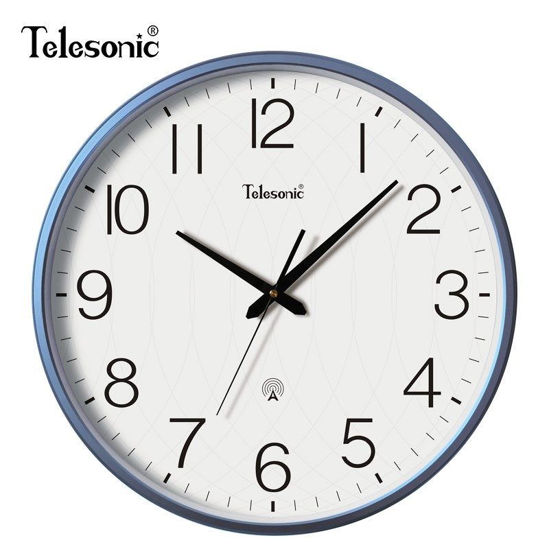 TELESONIC/天王星17英寸电波钟表挂钟客厅家用时尚静音时钟挂墙