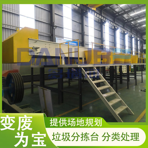 废弃垃圾筛分处理线 毛垃圾风选撕碎线 生活垃圾综合垃圾分拣设备