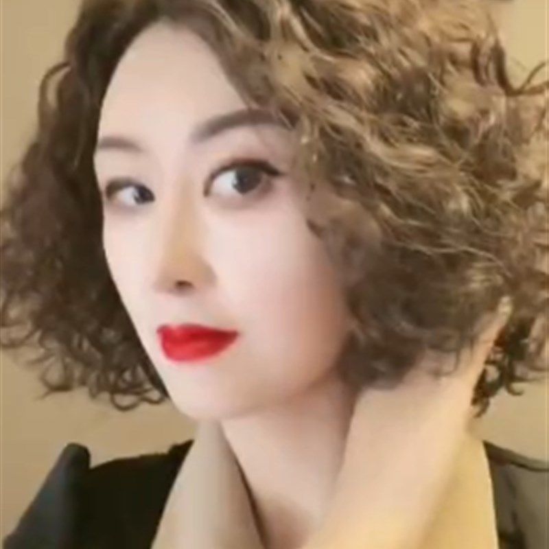 小函复古羊毛卷假发补发片遮盖白发增加发量港风发型女士补发片