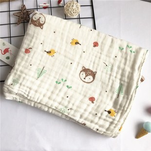 贝瑞拉 婴幼儿泡泡浴巾毛巾六层纯棉纱布宝宝洗澡新生儿童110*110