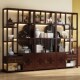 博古架实木新中式 多宝阁茶室隔断茶具架子茶叶架展示柜茶柜置物架