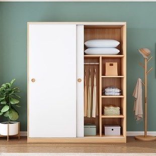 小户型1.2一米二矮衣柜1米2高120cm宽80公分1.4长1.6m推拉门1.8米