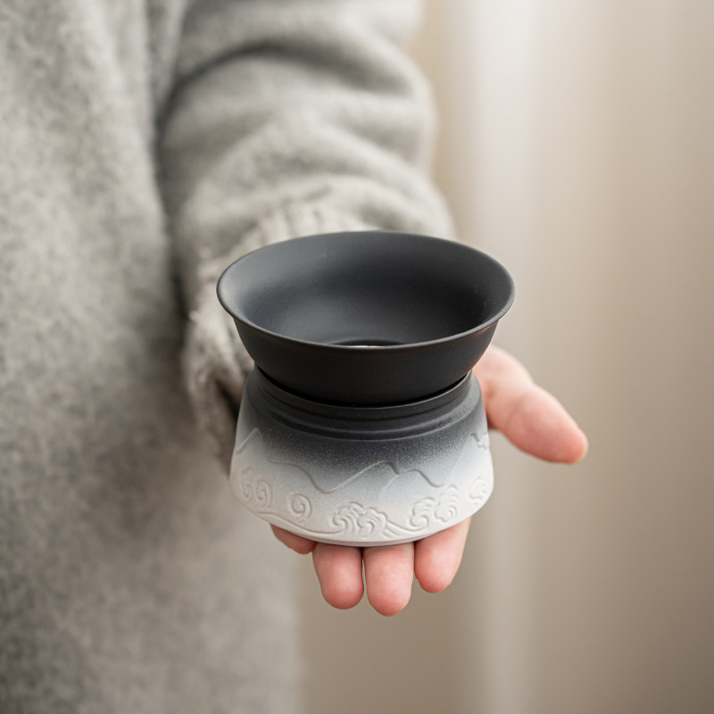 韩恬繁茶漏茶滤茶叶过滤网茶水分离茶隔泡茶神器陶瓷滤茶茶具配件