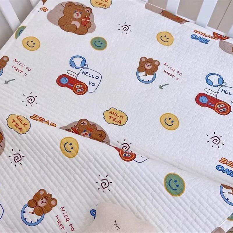 幼儿园牀单牀盖婴儿牀单贴身宝宝纯棉小垫子全棉褥子出口纯棉绗缝