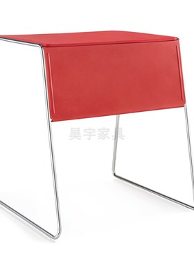 白色塑料堆叠单人学生桌培训会议桌校园中小学生课桌培训机构桌椅