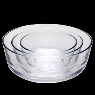 耐热玻璃茶洗家用水盂有带盖子大小号透明水洗洗茶碗杯盆器皿笔洗