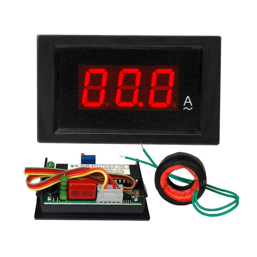 LED数显交流电流表220v380v0-99.9a带CT数字显示电流表头DL85-41T