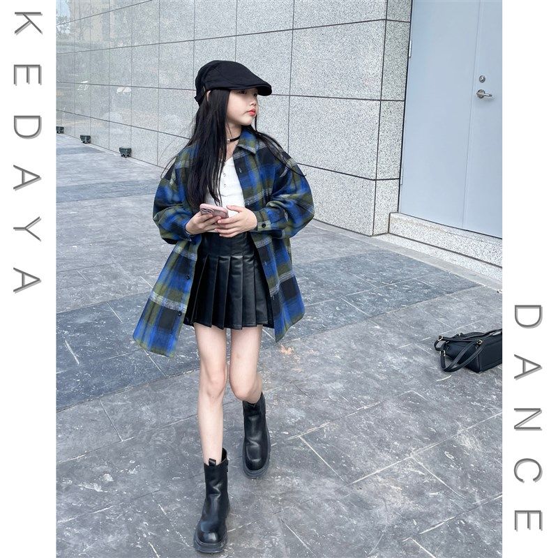 2023秋冬新款童装甜酷女童美式中长版衬衫外套爵士舞街舞演出服,童装/婴儿装/亲子装,衬衫,淘宝优惠券,粉丝福利购,淘宝优惠卷