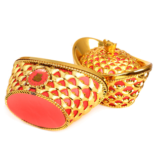 聚缘阁金元宝塑料元宝摆件开盖元宝招财金元宝聚宝盆招财游戏道具