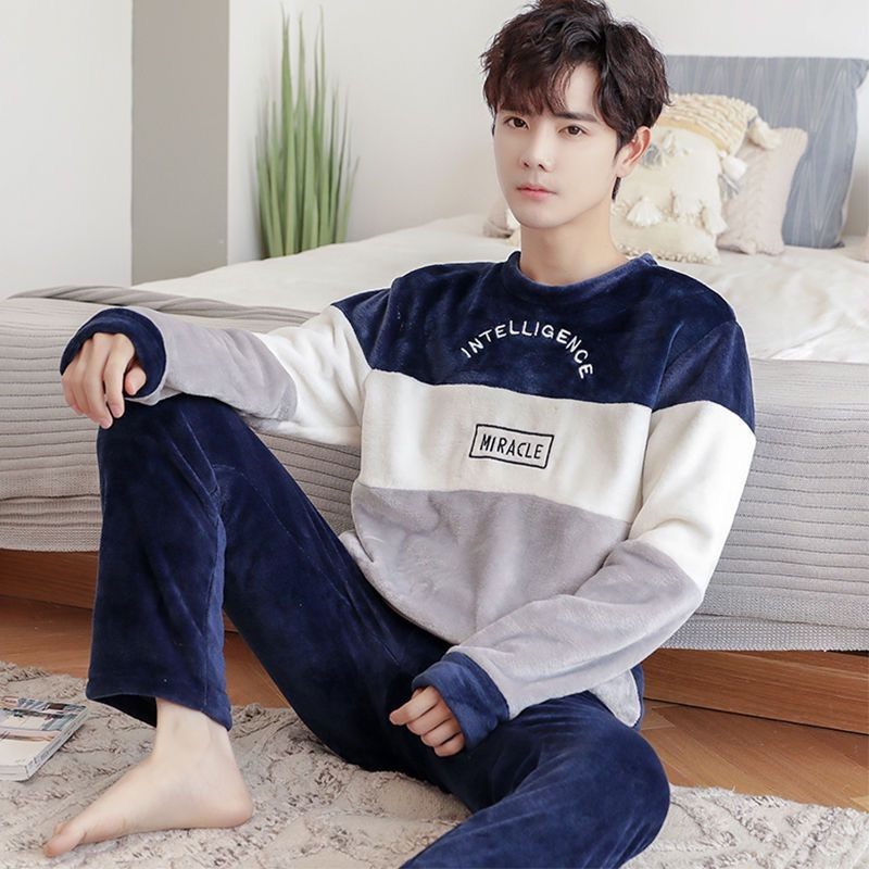 睡衣男冬季珊瑚绒加厚加绒保暖家居服套装 法兰绒套头男士秋冬款,女士内衣/男士内衣/家居服,睡衣/家居服套装,淘宝优惠券,粉丝福利购,淘宝优惠卷
