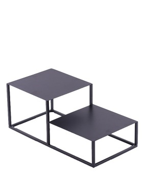 新款黑色金属小型铁架底座软装工艺品玄关式盆景盆栽铁艺置物