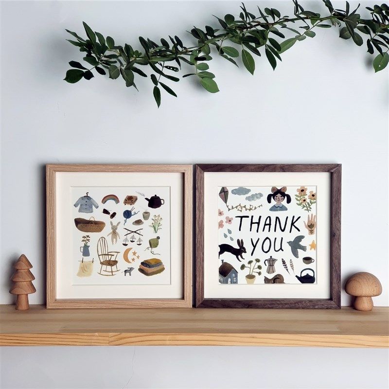 北欧小清新可爱手绘卡通摆台画斗柜玄关儿童房床头装饰画摆件挂画,家居饰品,书法,淘宝优惠券,粉丝福利购,淘宝优惠卷