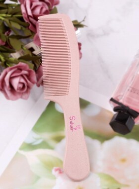 小麦秸秆家用梳子女学生随身便携手柄梳美发梳顺发梳按摩头发经络