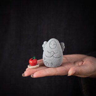 仿古小天使茶宠小摆件创意塞尔达传说海利亚女神像盆栽造景装饰品