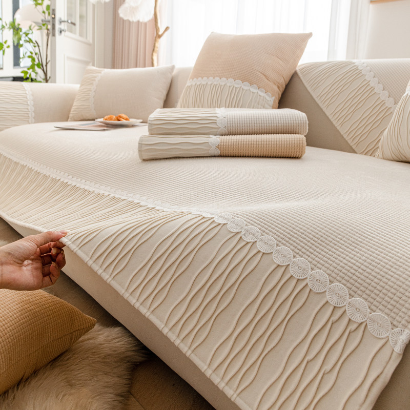 毛绒沙发垫秋冬季新款2023加厚防滑坐垫子客厅沙发套罩盖布巾定制