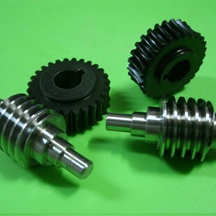 小模数金属1模蜗杆蜗轮1:27金属蜗杆减速齿轮箱配件尼龙涡轮定制