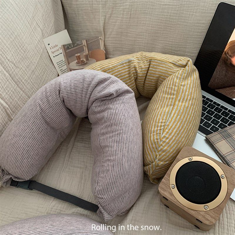针织棉U型枕护劲椎枕头旅行睡觉办公室午休飞机旅行车用靠枕颗粒,床上用品,U型枕/便携枕,淘宝优惠券,粉丝福利购,淘宝优惠卷