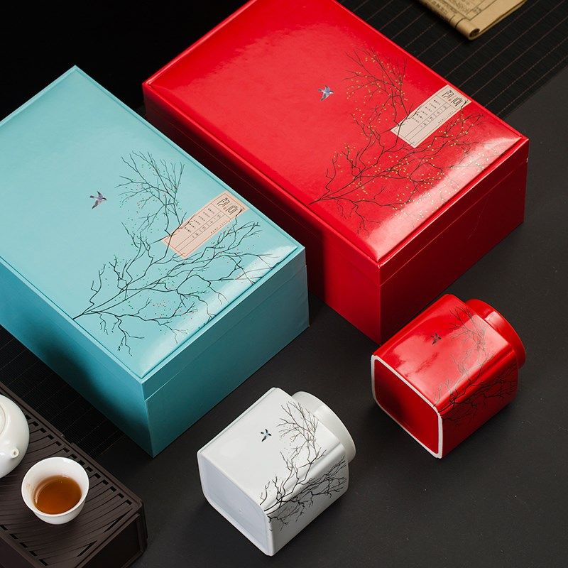 新款茶叶包装空礼盒瓷密封罐高档龙井包装通用双罐红茶绿茶陶定制,包装,茶叶包装,淘宝优惠券,粉丝福利购,淘宝优惠卷