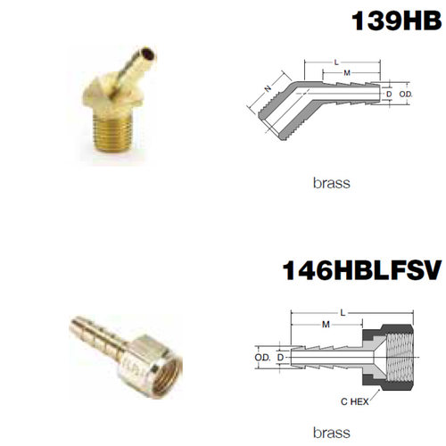 Legris乐可利 软管用宝塔接头139HB/146HBLFSV/97HC/1725HB/171HB