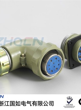 航空插头插座弯型YD28-4芯连接器YD28K10TR YD28K4TR YD28K7TR