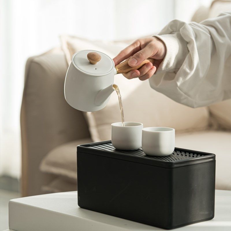 侧把壶套装家用一壶二杯办公室会客茶壶茶杯茶具企业礼品员工福利,餐饮具,旅行茶具,淘宝优惠券,粉丝福利购,淘宝优惠卷
