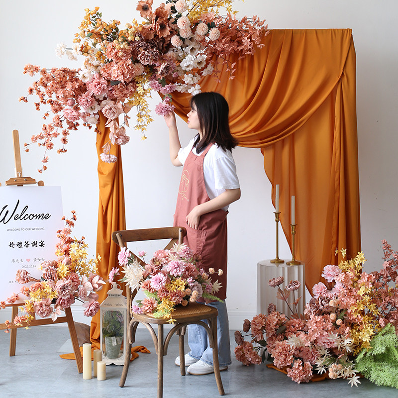 婚礼活动花艺布置花卉套装壁挂花排迎宾水牌花架路引花堆宴会桌花