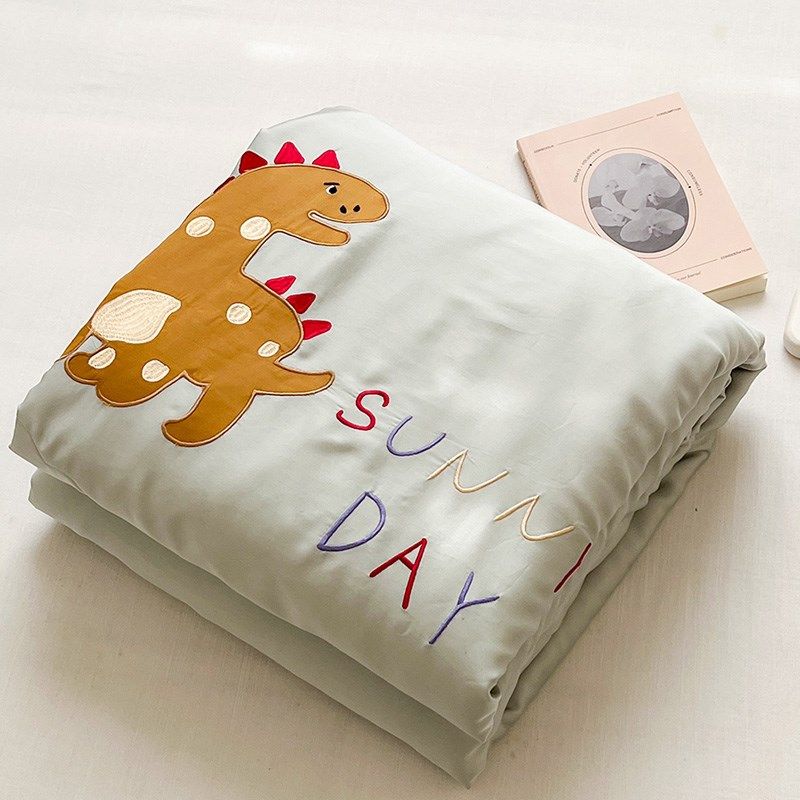 A类!婴童儿童夏凉被!绣花60支兰精天丝大豆空调被真丝滑可机洗,床上用品,化纤被,淘宝优惠券,粉丝福利购,淘宝优惠卷