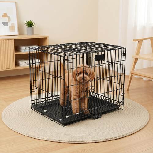 加粗折叠狗笼大中小型犬狗窝宠物笼泰迪猫笼兔笼柯基柴犬金毛狗笼