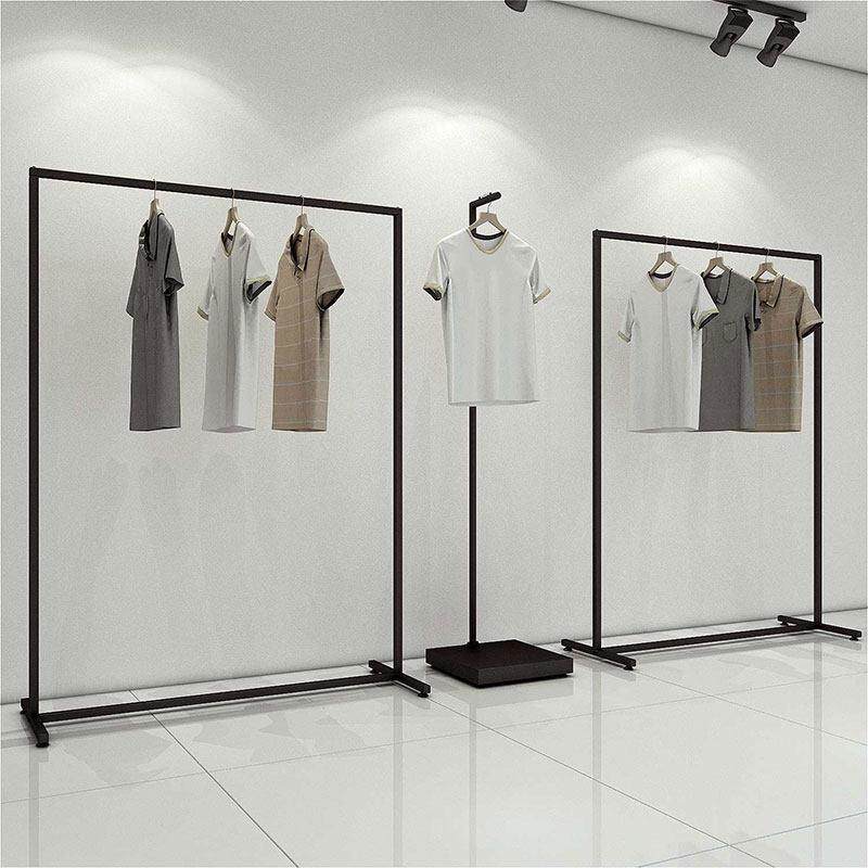 服装店挂衣杆展示架落地式男女装店货架专用挂衣架组合铁艺中岛架