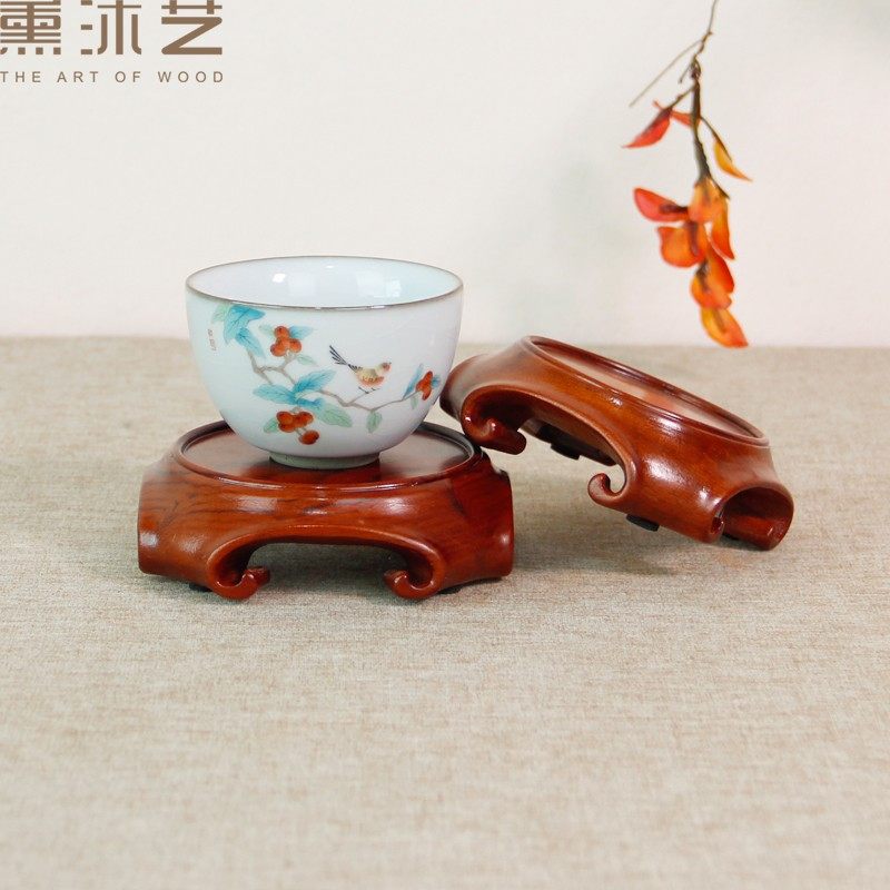 红木底座黑檀整料雕刻天圆地方花瓶茶壶盆景文玩玉石摆件托架底座,家居饰品,木雕,淘宝优惠券,粉丝福利购,淘宝优惠卷