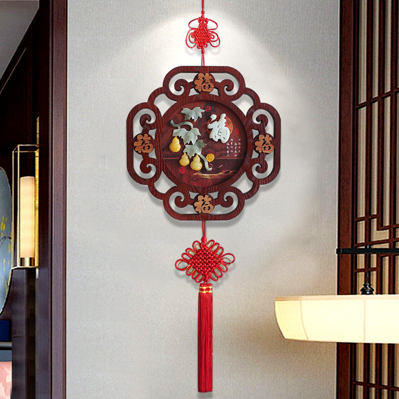 高端款墙上玄关墙面装饰品福字入户门挂饰墙上电视墙两边客厅挂件