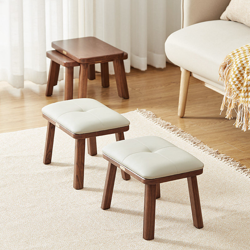 实木矮凳懒人客厅木凳家用软包凳子茶几小板凳换鞋凳创意木质方凳,收纳整理,收纳凳,淘宝优惠券,粉丝福利购,淘宝优惠卷