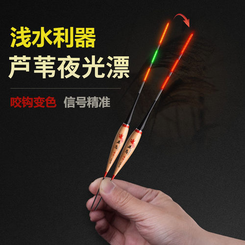 夜鸟芦苇漂浅水鲫鱼漂咬钩变色电子夜光漂高灵敏草洞水皮白条浮漂