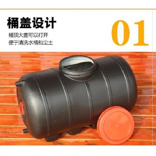 家用储水箱圆形农村冲凉加厚夏季储水罐胶桶大号塑料桶黑色晒水桶