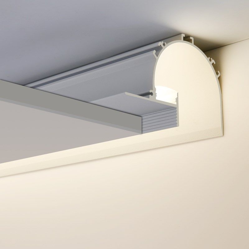 无主灯悬浮吊顶线条灯嵌入式暗藏回光灯铝槽客厅过道洗墙反光灯槽,家装灯饰光源,线性灯,淘宝优惠券,粉丝福利购,淘宝优惠卷