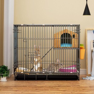 侏儒垂耳兔子专用笼子房子大号豪华大别墅睡觉小窝用品大全躲避屋