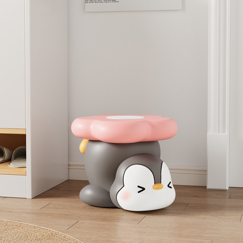 可爱企鹅换鞋凳家用门口入户进玄关创意卡通动物小凳子儿童穿鞋凳,家居饰品,落地摆件,淘宝优惠券,粉丝福利购,淘宝优惠卷
