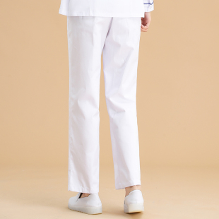 护士裤白色工作裤女秋冬天大码松紧腰医护制服下身护士服裤子加绒