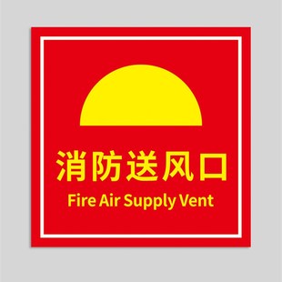 消防排烟口标识牌机械排烟风机标示标牌排风口标志牌正压送风口提
