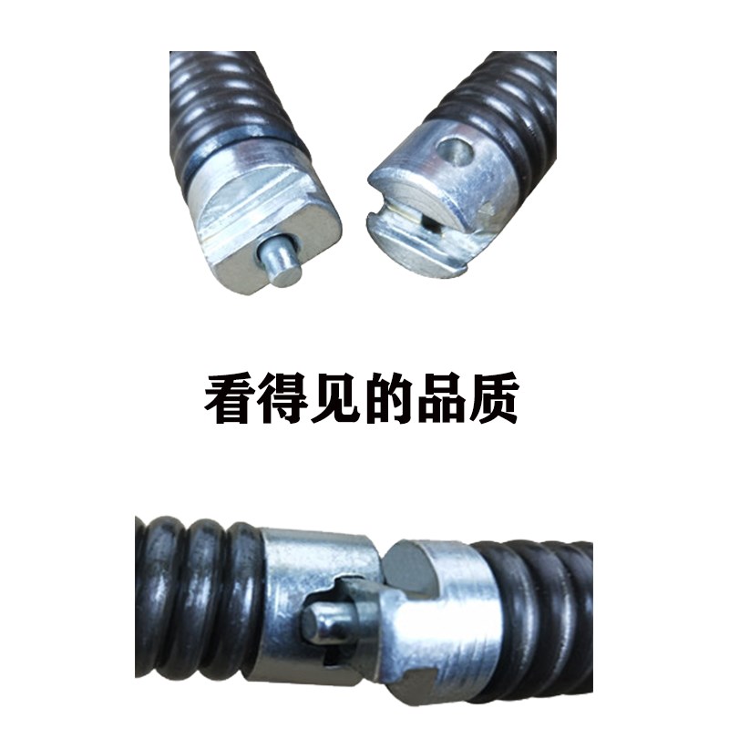 疏通机弹簧16毫米加粗加密通下水道工具管道疏通器配件软轴簧20米
