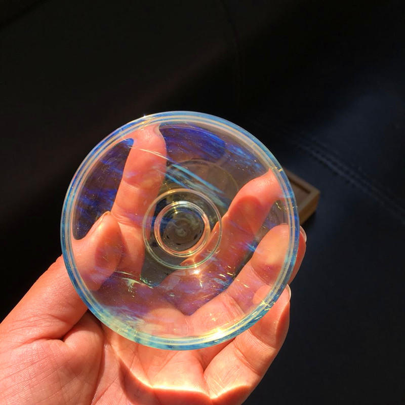 天然原石打磨水晶主人杯单杯黄色斗笠杯品茗杯单只功夫茶具水杯