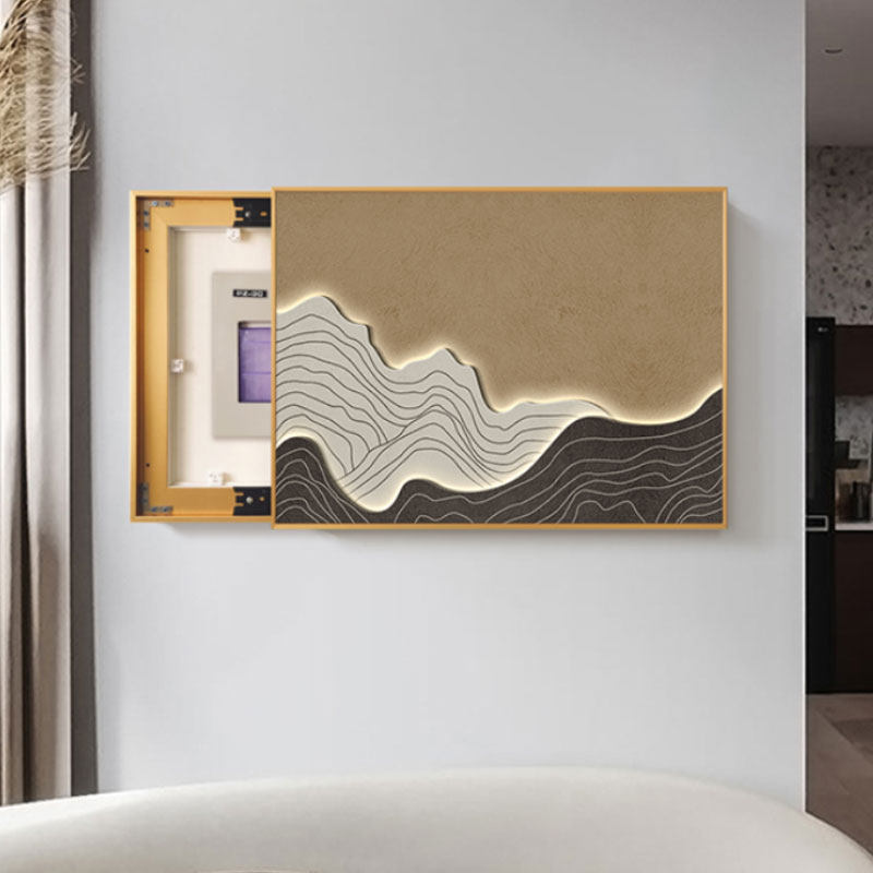 新中式免打孔客厅电闸盒挂画配电箱遮挡总开关九鱼图电表箱装饰画,家居饰品,现代装饰画,淘宝优惠券,粉丝福利购,淘宝优惠卷