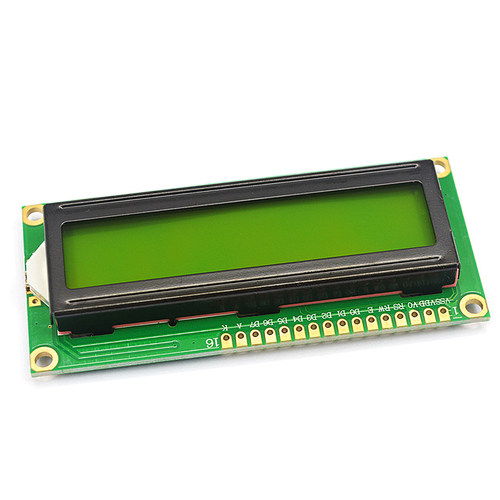 优质LCD1602液晶显示屏 黄绿屏 1602A 5V 黑字体 带背光 显示器件