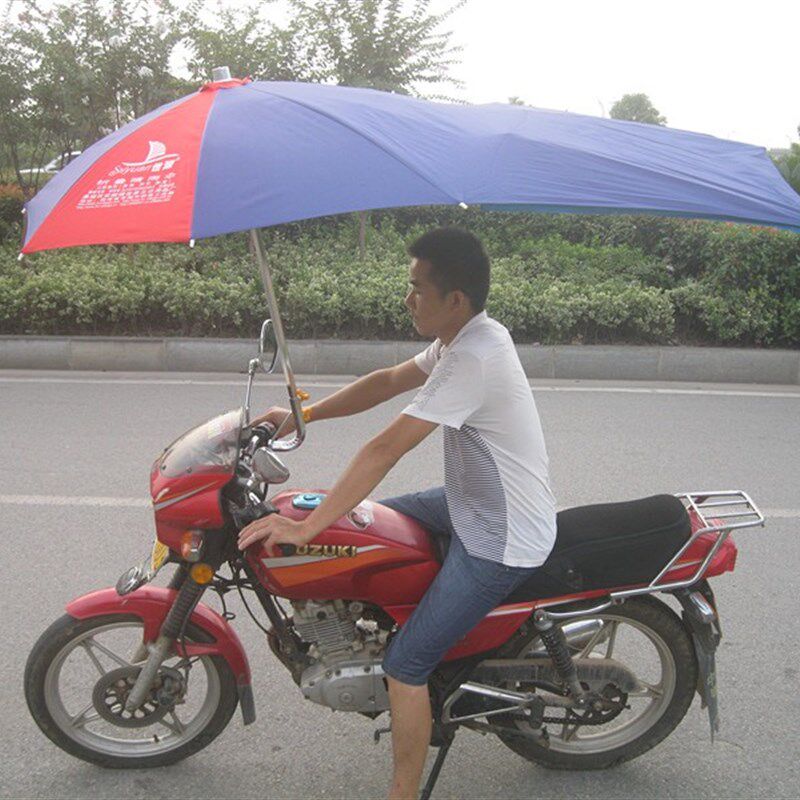 世源加长摩托车伞雨棚三轮车电动车遮阳雨伞防晒太阳伞双层布料