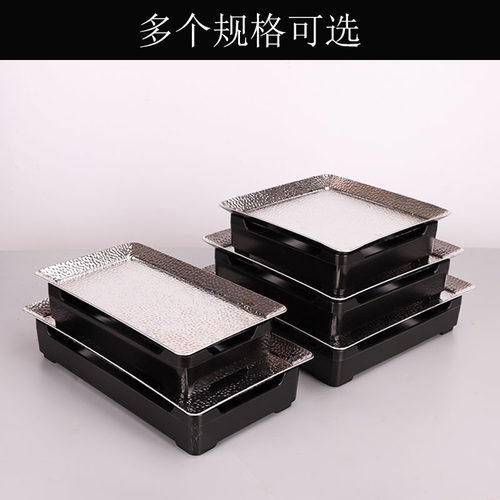 蜡烛专用烧烤保温炉304不锈钢锤纹羊肉羊排烤串酒精加热盘子商用